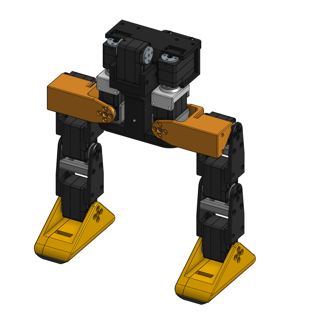 CAD-Referenz für Beinbaugruppe · Antoine Pirrone · Open Duck Mini v2 · Apache 2.0 · Originalreferenz
